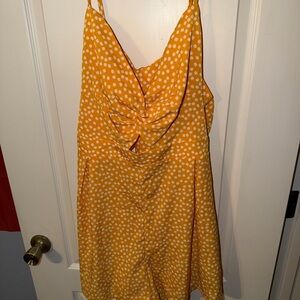 Yellow Polka Dot romper